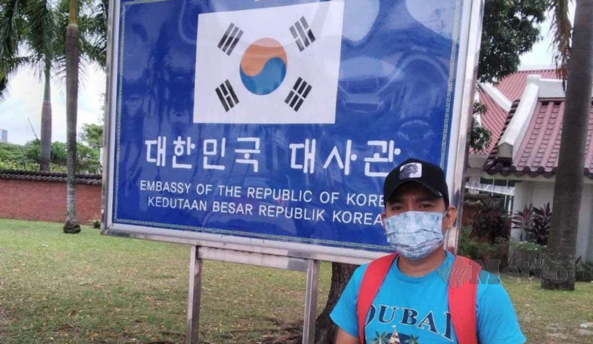 RASHIDI Mat Nanyan kini di Kedutaan Besar Republik Korea bagi menyelesaikan urusan permohonan visa untuk ke Korea Selatan.
