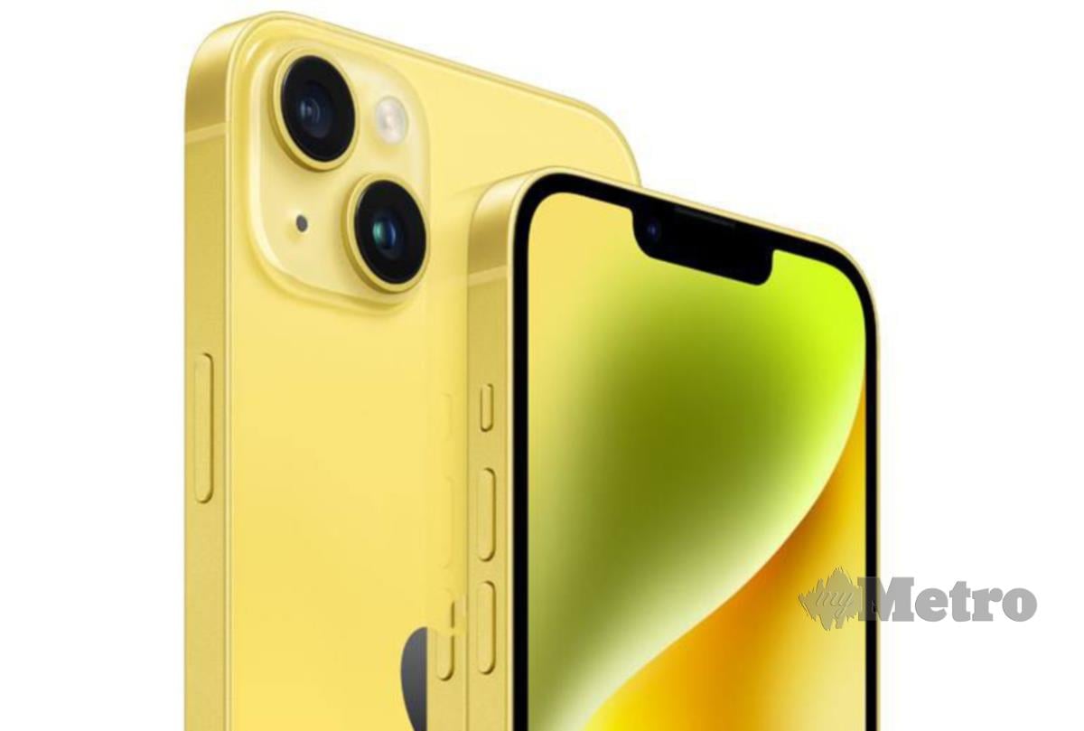 Warna baharu untuk iPhone 14 dan iPhone 14 Plus berwarna kuning.
