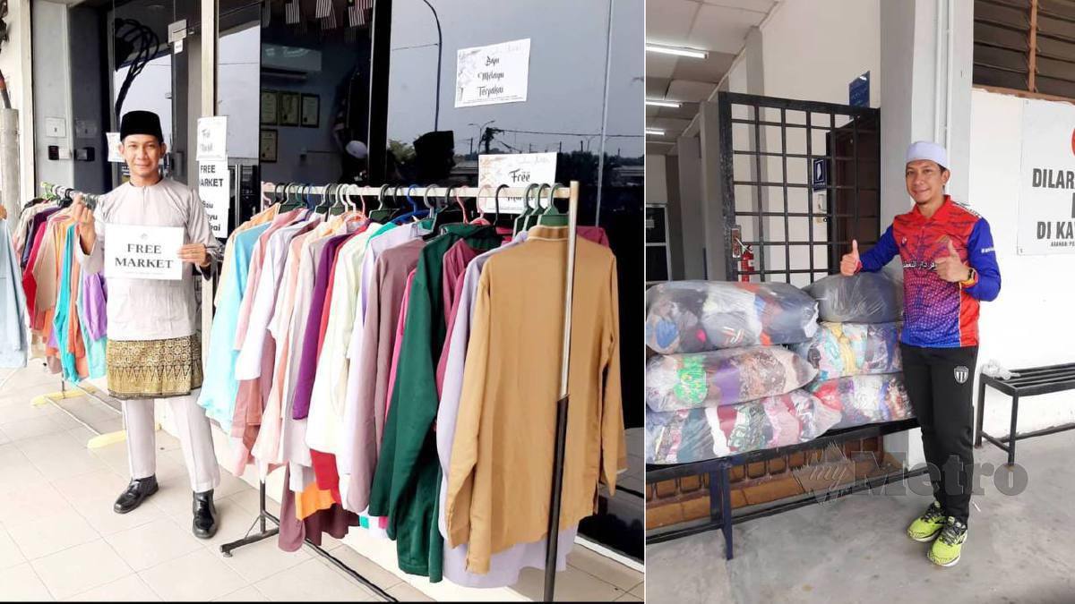 MUHAMAD Mufarizam  gerakkan inisiatif kumpul baju raya terpakai untuk diagihkan kepada yang memerlukan. FOTO Ihsan Muhamad Mufarizam Yahir