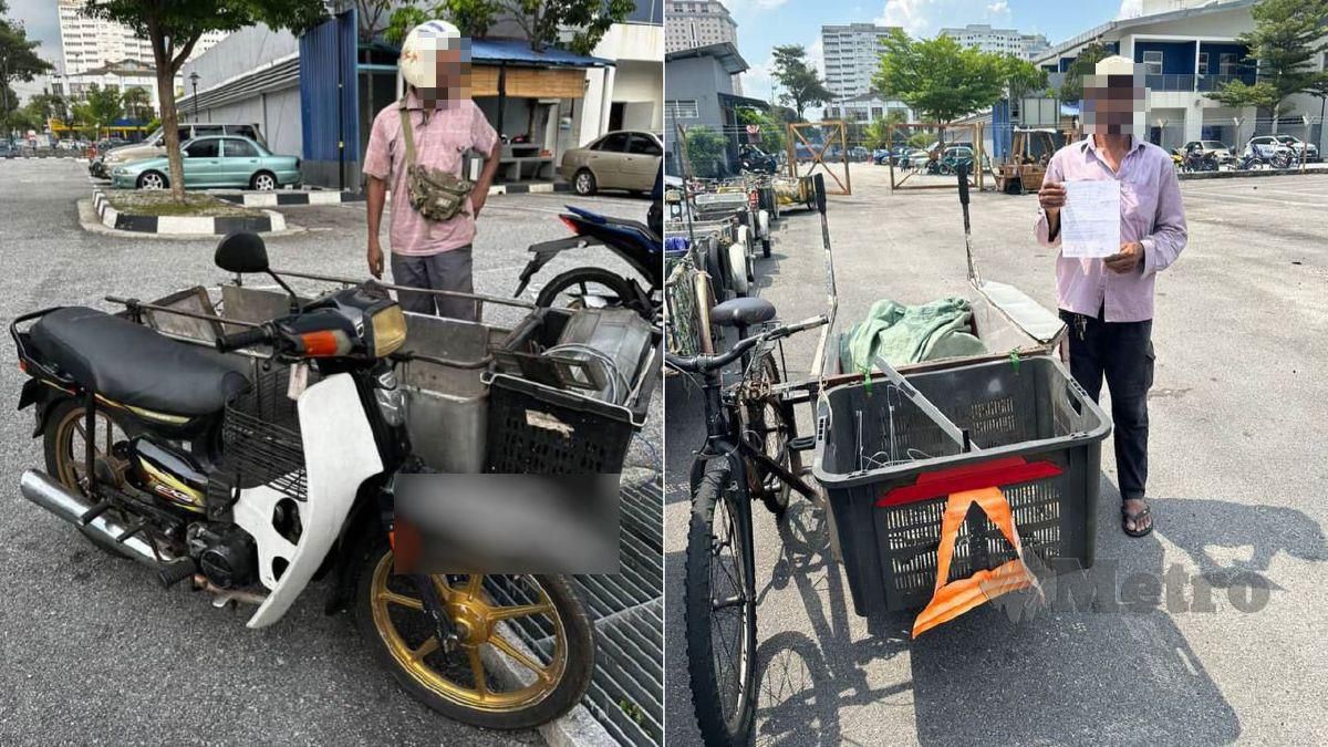 ANTARA basikal dan motosikal tiga roda yang disita polis. FOTO Ihsan PDRM