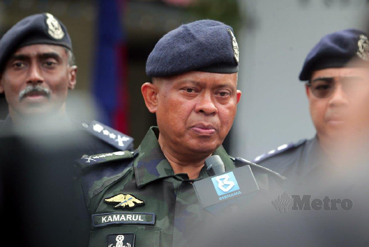 JOHOR BAHRU 26 OGOS 2023. Ketua Polis Johor, Datuk Kamarul Zaman Mamat. FOTO NUR AISYAH MAZALAN