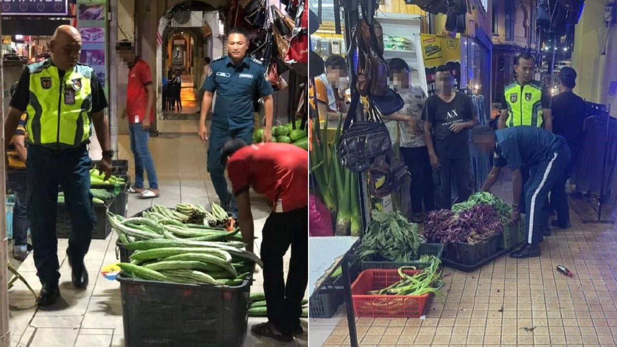 GAMBAR fail menunjukkan penguat kuasa PBT menyita barangan milik peniaga warga asing di hadapan premis di Jalan Dato’ Bandar Tunggal, Seremban pada 2 September lalu. Foto Ihsan Pembaca