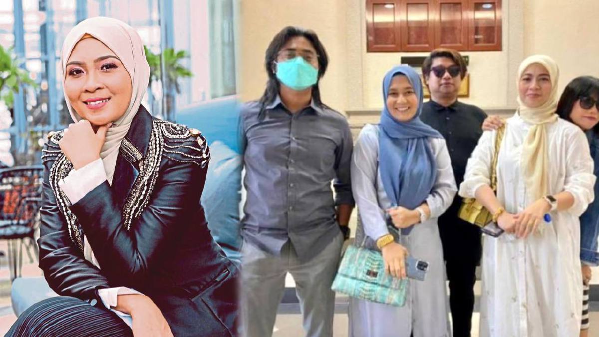 Nana (gambar kiri) bersama lima rakan (gambar kanan) bermaafan, setuju selesai kes saman RM2.5 juta. FOTO NSTP & Ihsan Pembaca 