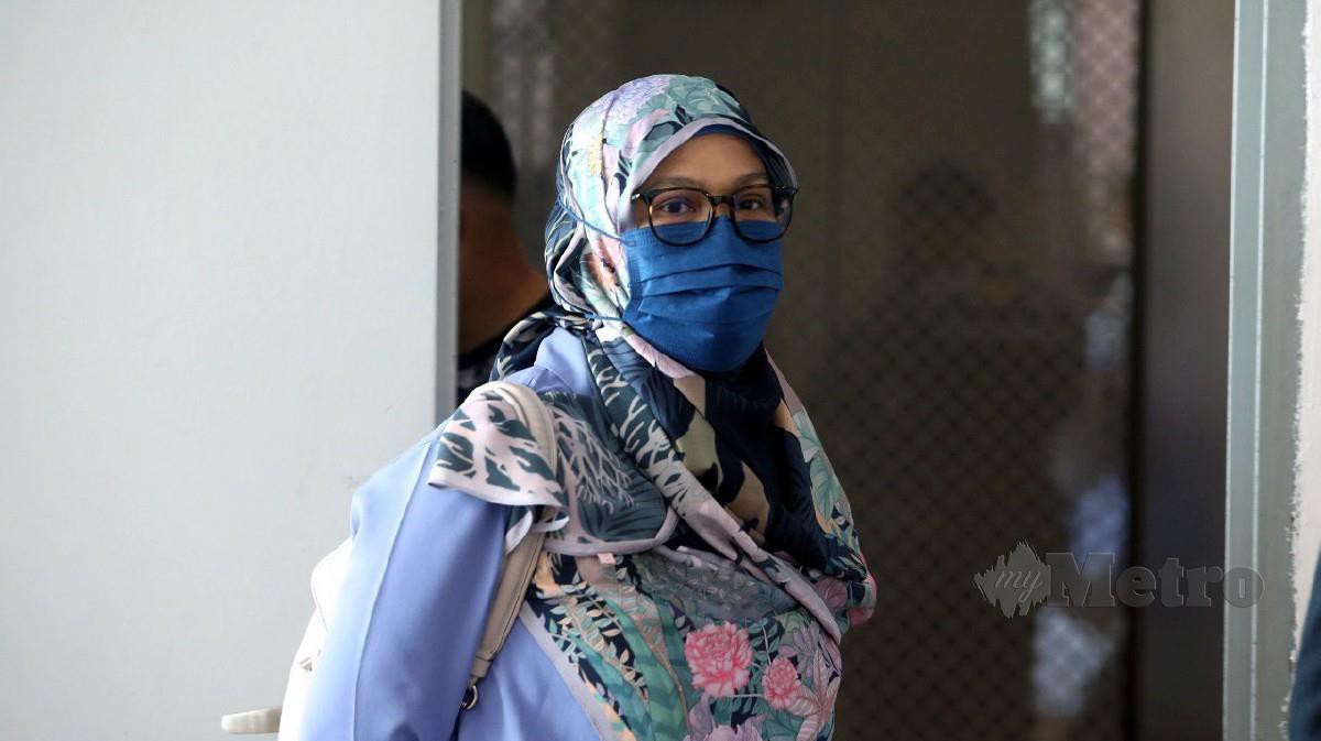 NORFARIZAH mengaku bersalah di Mahkamah Majistret Kajang. FOTO Hairul Anuar Rahim
