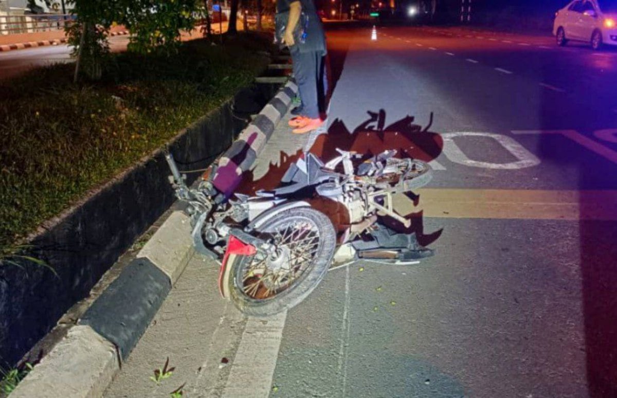 KEADAAN motosikal dinaiki mangsa. FOTO Ihsan Polis 