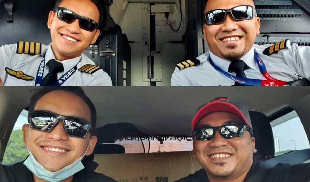 IZZAT (kanan) tidak pernah malu menjadi pemandu lori walaupun bergelar juruterbang.