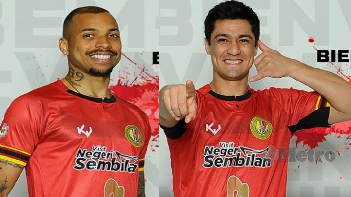 YASHIR (kanan) dan Dos Santos akan memperkuatkan jentera tengah serta serangan NSFC. FOTO ihsan FB NSFC.