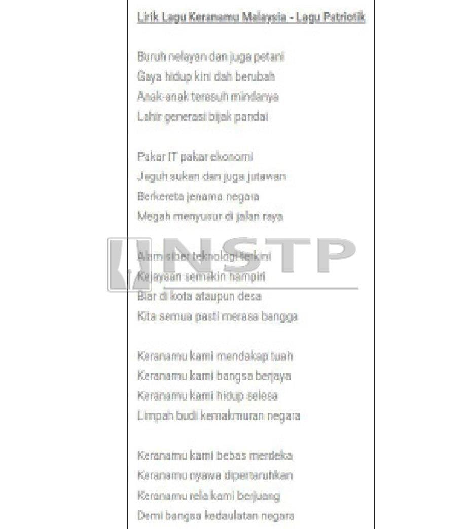 Lagu malaysia lirik demi Lagu Syamsul