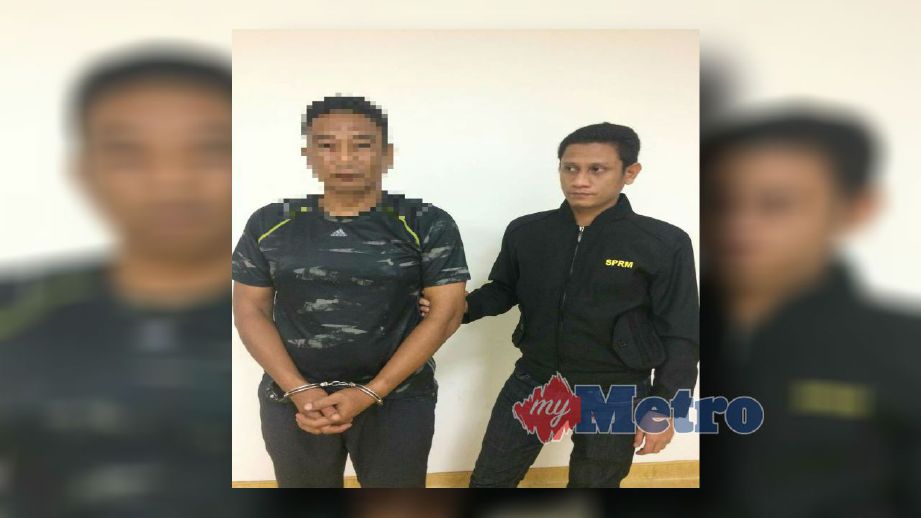 Anggota polis direman tujuh hari bantu siasatan minta dan terima rasuah RM3,000. FOTO ihsan SPRM.