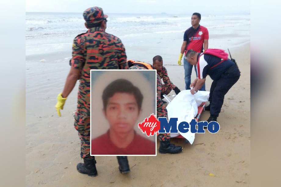 Muhammad Iman ditemui lemas di Pantai Cherating. FOTO ihsan bomba