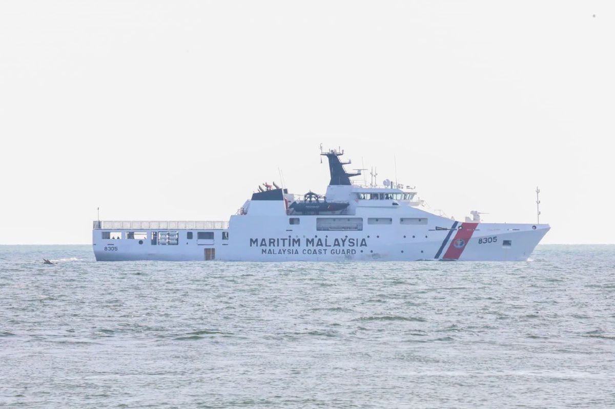 OPV1 turut berada di dalam kelompok 15 buah Kapal Maritim (KM) milik Maritim Malaysia sempena Eksesais Maritim Perkasa Barat 2023. FOTO Ihsan Maritim Malaysia.