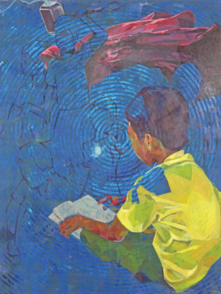 HASIL lukisan figuratif memaparkan imaginasi kanak-kanan disleksia.