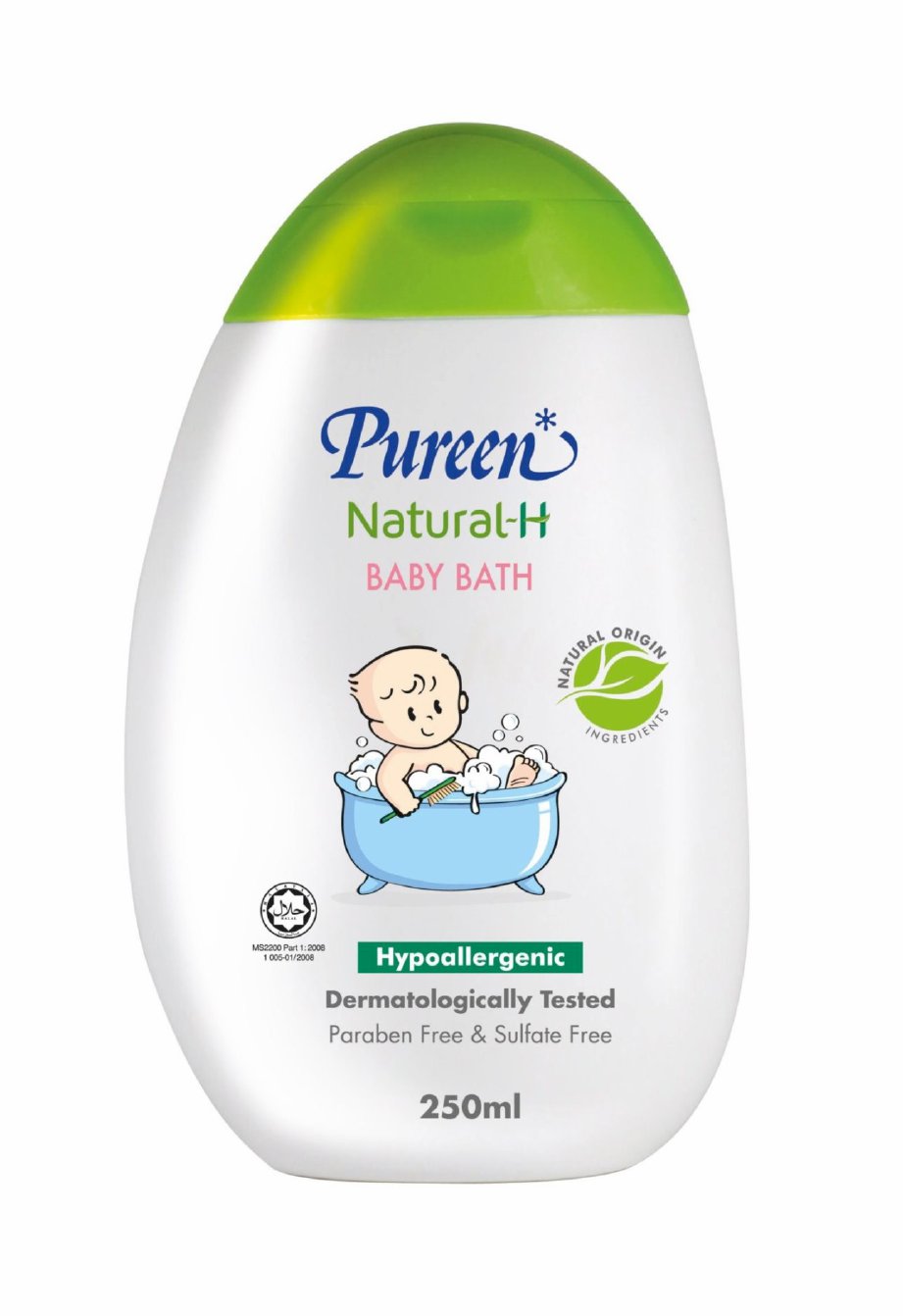 PRODUK Pureen Natural-H mandian bayi yang dirumus dengan bahan berasaskan sumber semula jadi. 