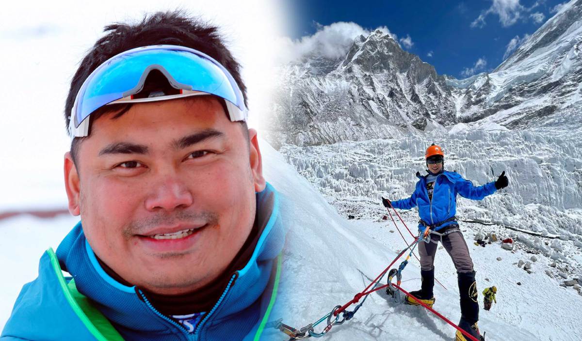 QOBIN (kiri) mendoakan semoga ada keajaiban bagi pendaki Gunung Everest, Muhammad Hawari Hashim untuk bertahan hidup selepas hilang lebih 48 jam. FOTO Arkib NSTP & Ihsan ME2023