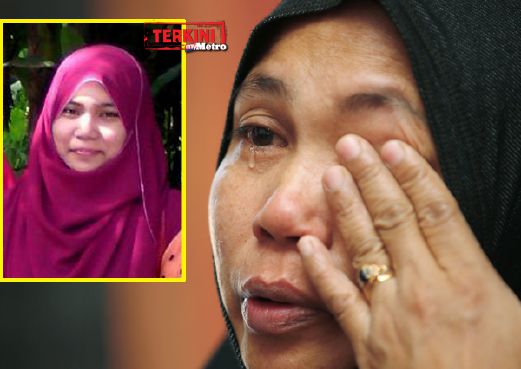 Rafidah menangis ketika bercerita mengenai anaknya, Fatin Iqmal. FOTO Sairien Nafis