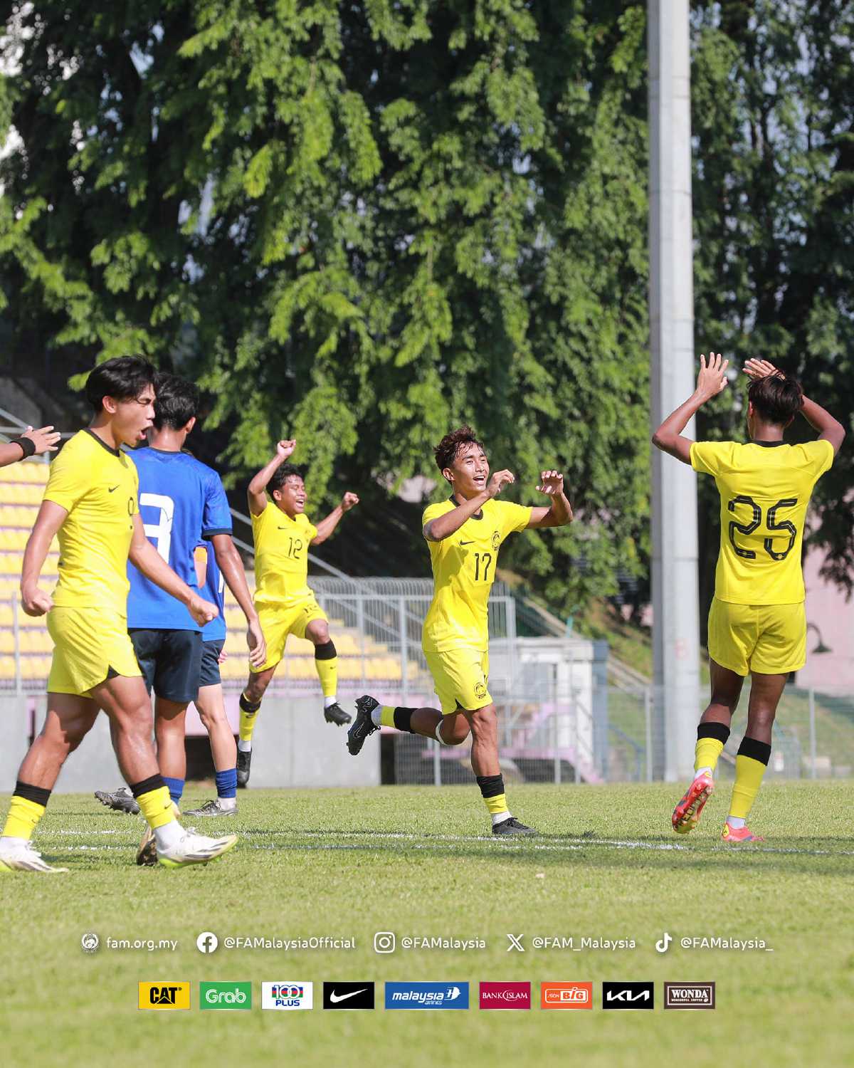 SKUAD B-19 negara meraih kemenangan 4-2 ke atas Kemboja. FOTO FAM