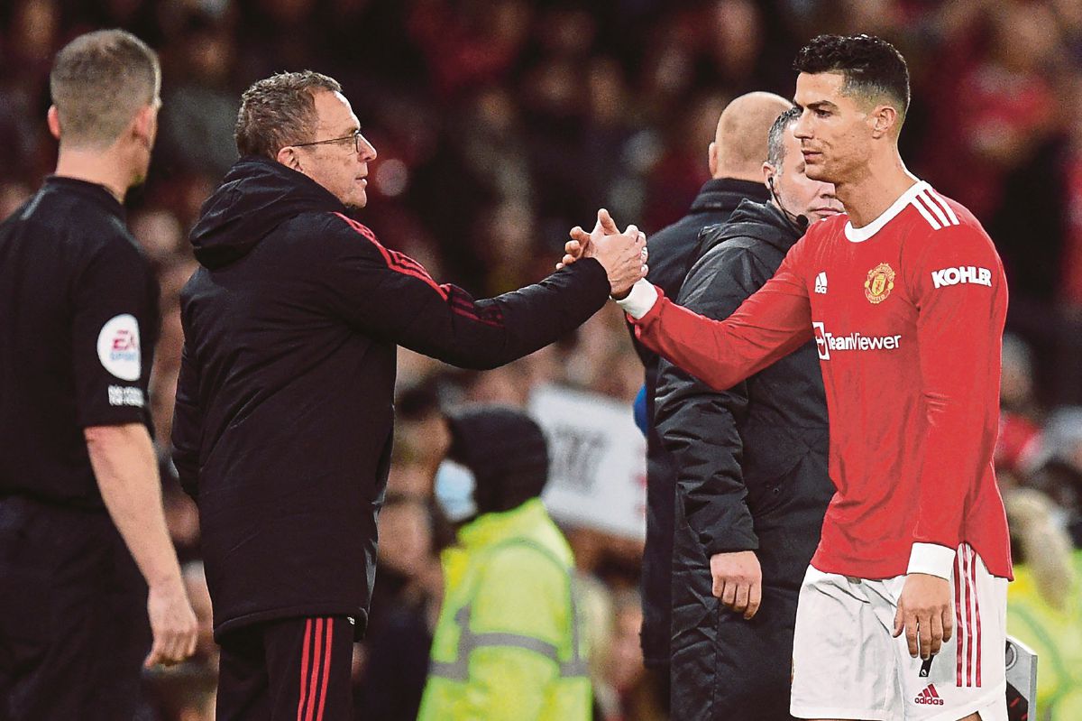 RANGNICK beri amaran kepada Tuchel jangan ambil Ronaldo. -FOTO AFP