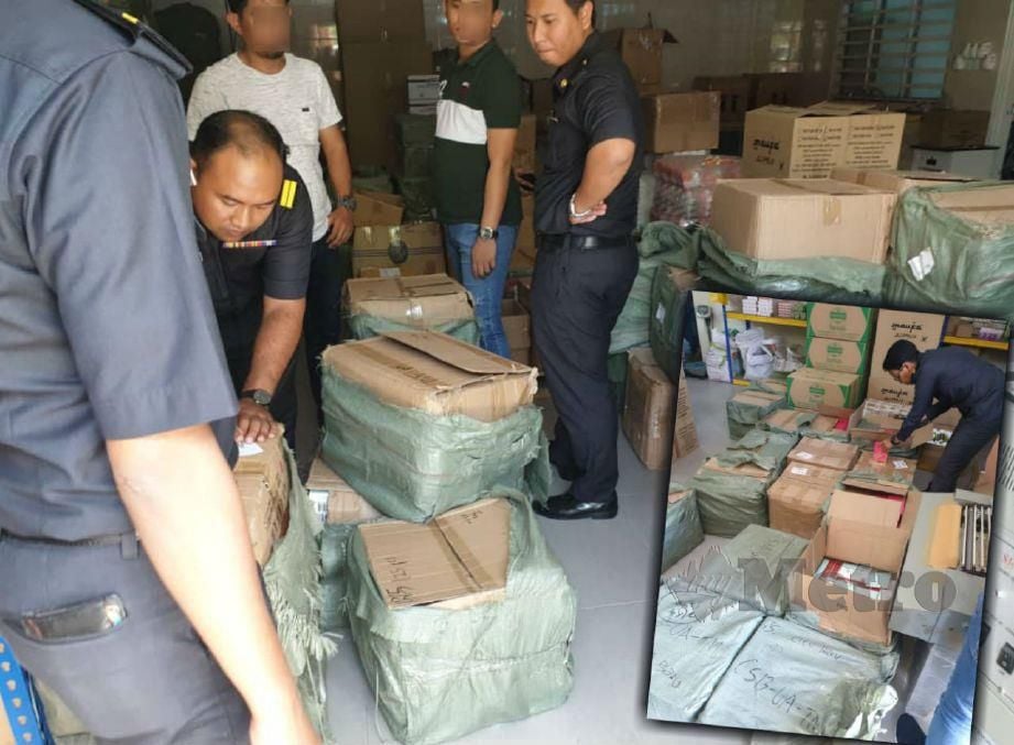 Serbuan dilakukan pegawai KPDNHEP Pulau Pinang terhadap banglo milik sindiket menjual sabun cetak rompak di Bukit Mertajam, Pulau Pinang. 