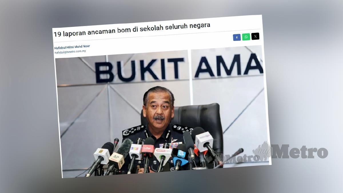 Kpm Pandang Serius Ancaman Bom Di Sekolah Harian Metro