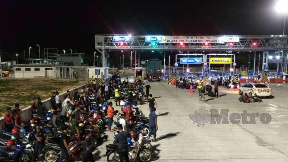 Op Samseng Jalanan memeriksa 50 motosikal dan 34 individu. FOTO Ihsan PDRM