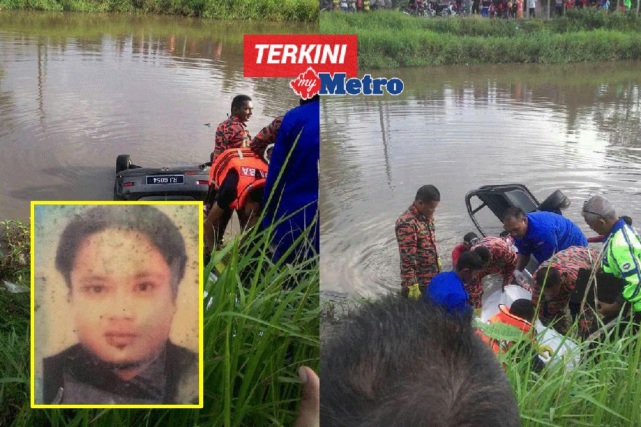 Ramsunardi lemas selepas kereta dipandu terjunam ke dalam sungai. FOTO ihsan PDRM