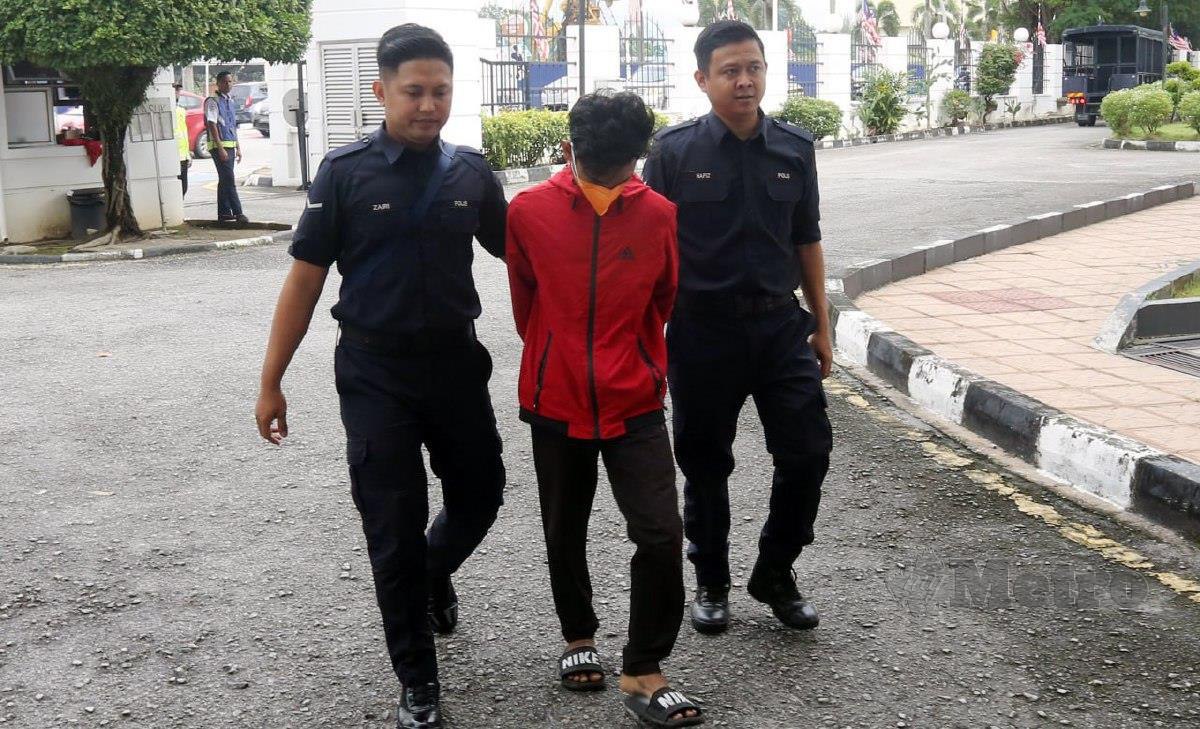 PENGANGGUR mengaku bersalah di Mahkamah Sesyen Ipoh atas pertuduhan merogol adik iparnya yang berusia 11 tahun, minggu lalu. FOTO L Manimaran