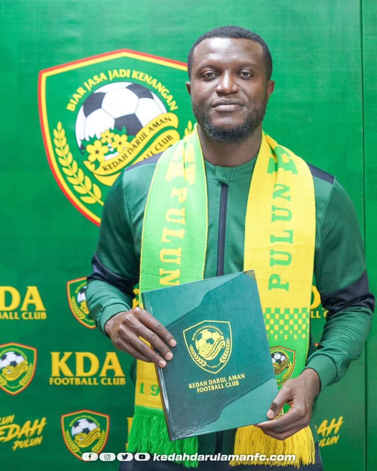 Pemain import dari Cameroon, Ronald Ngah Wanja penyerang baharu KDA FC. FOTO FB KDA FC