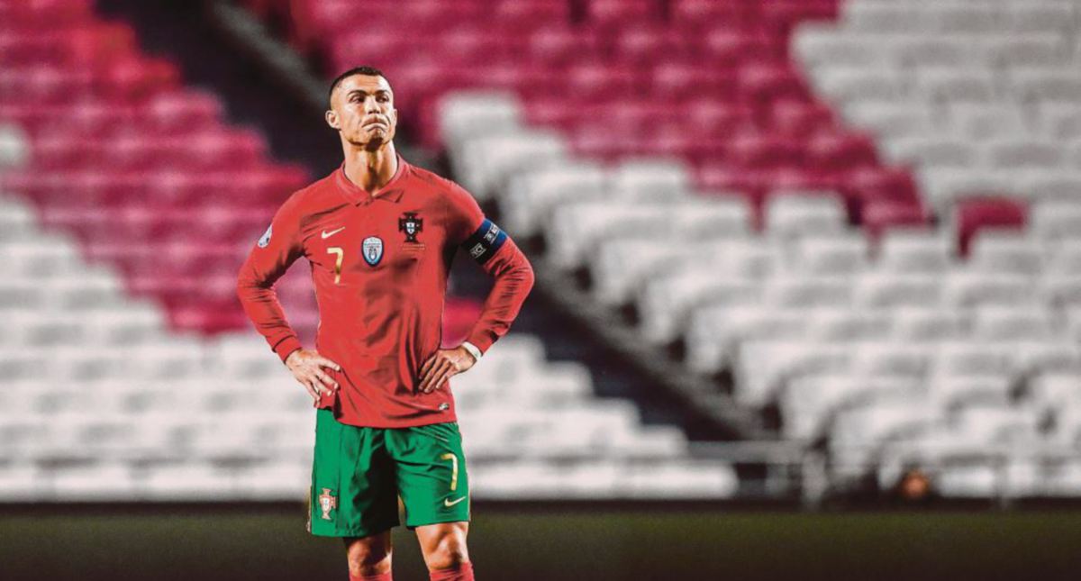 GAYA  Ronaldo ketika Portugal menentang  Andorra di Stadium Luz di  Lisbon  semalam. FOTO AFP 