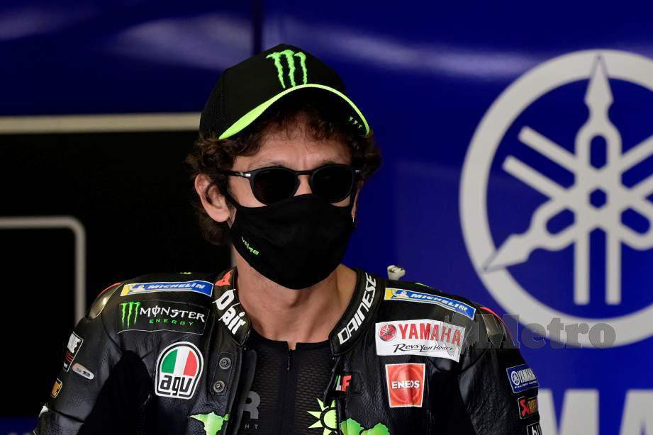 PENYERTAAN Rossi dijangka diketahui pada Grand Prix (GP) Styria. FOTO AFP 
