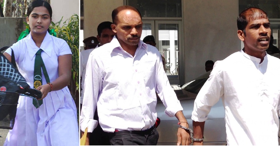 Vithya Sivaloganathan (kiri) yang dibunuh selepas dirogol beramai-ramai diketuai Mahalingam Shashikumar (gambar kanan - kiri). - Foto Fail