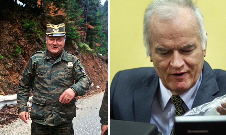 Ratko Mladic yang menghadapi tuduhan jenayah perang serta pembunuhan beramai-ramai di Bosnia. 