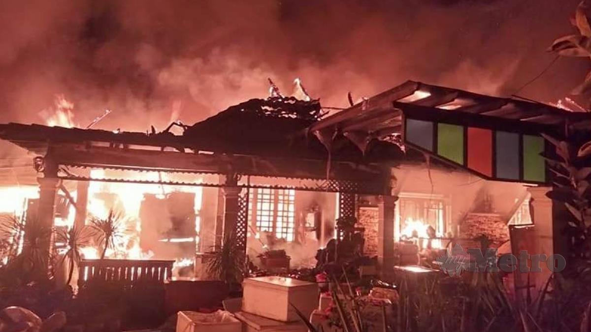 KEADAAN rumah yang terbakar. FOTO Ihsan Bomba