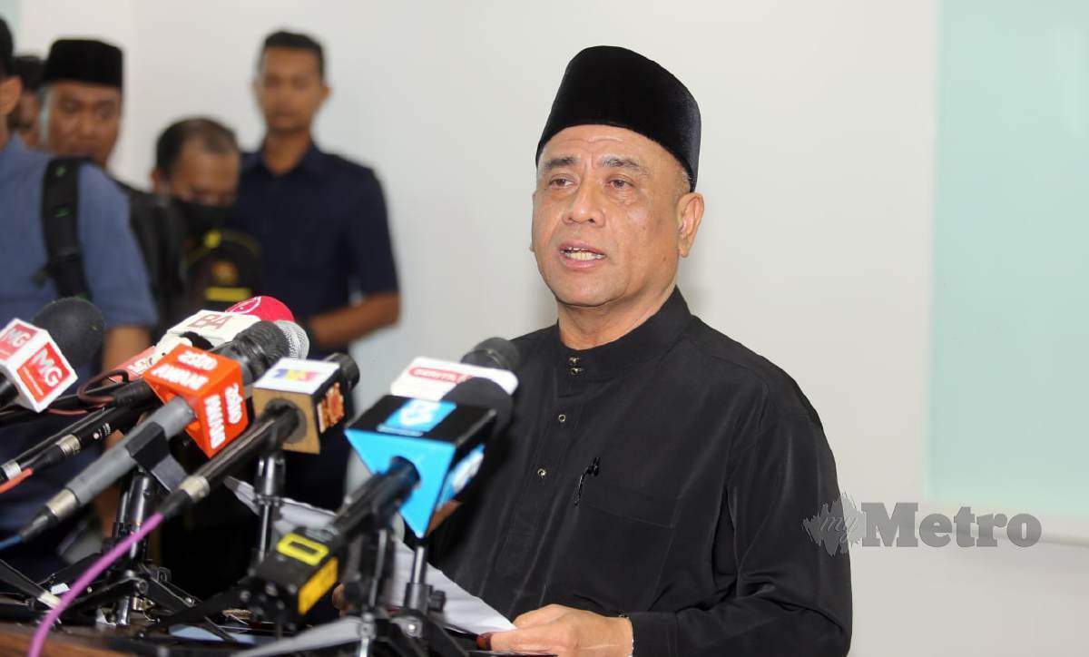 SAARANI ketika sidang media selepas menghadiri Istiadat Mengangkat Sumpah sebagai Menteri Besar Perak ke-15. FOTO NSTP 