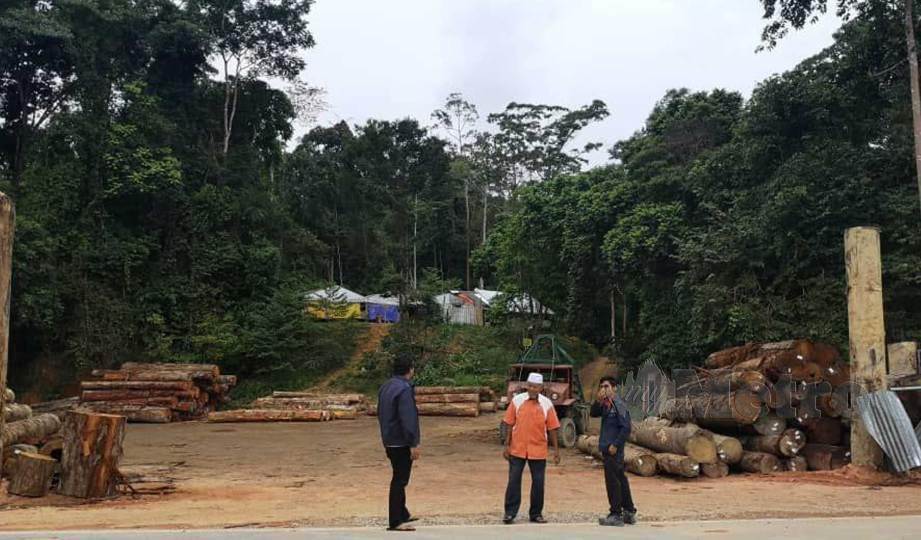 KAKITANGAN Pejabat Daerah Kuala Pilah serta Syarikat Air Negeri Sembilan (SAINS) membuat tinjauan di lokasi sebaik menerima aduan. FOTO Amran Yahya
