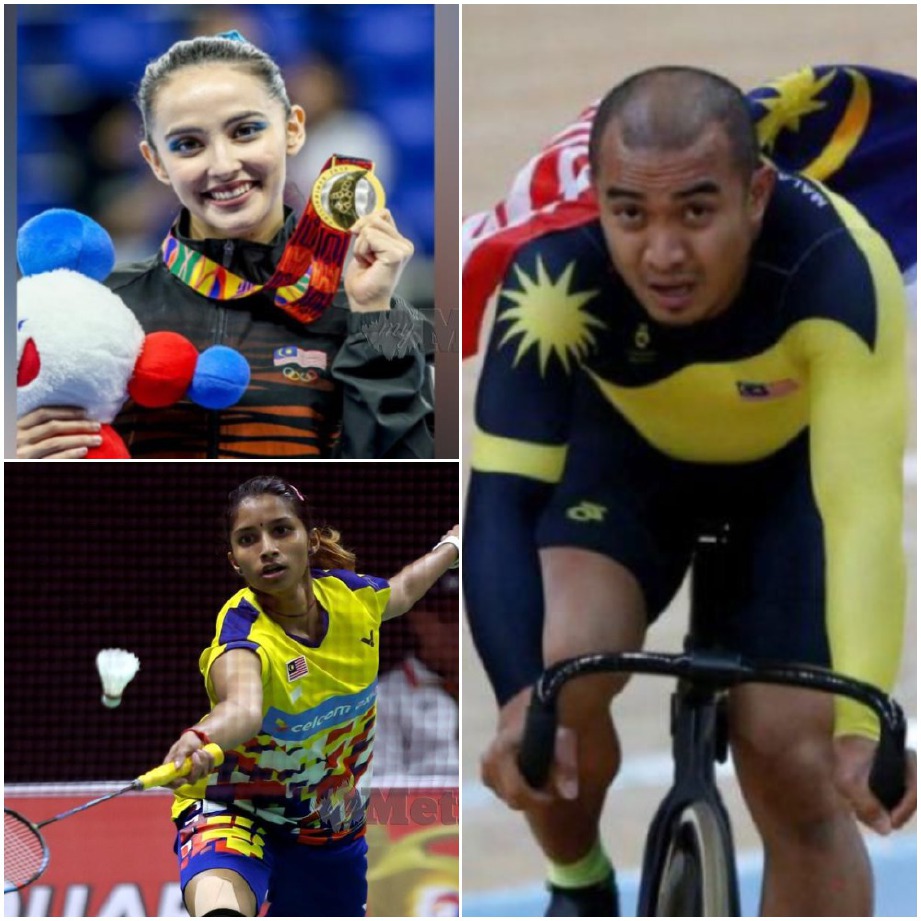 FARAH Ann (gambar atas), Kisona dan Azizulhasni (kanan) antara calon Anugerah Atlet Terbaik, Malam Anugerah SAM.  