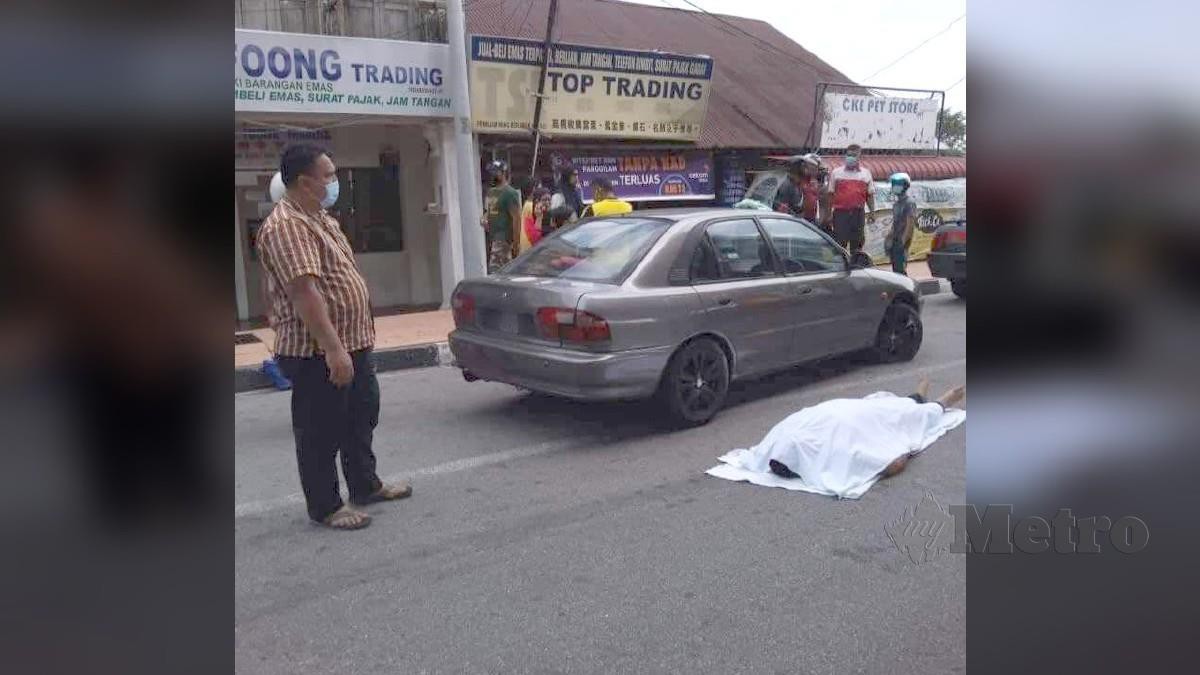 NIK Asnawi ditemukan tidak sedarkan diri dalam kereta sebelum disahkan meninggal dunia. FOTO ihsan pembaca
