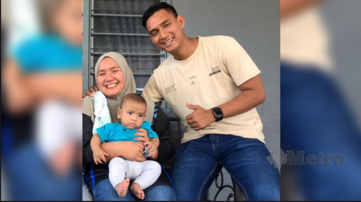 AQIEL Rizqi bersama ibu dan bapa saudaranya, Nurul Atifah serta suami. FOTO Ihsan Nurul Amilin Mansor.