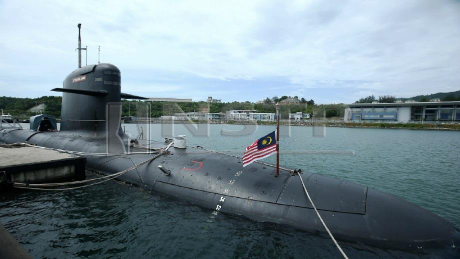 SALAH sebuah kapal selam jenis Scorpene yang dibeli kerajaan Malaysia. FOTO Arkib NSTP