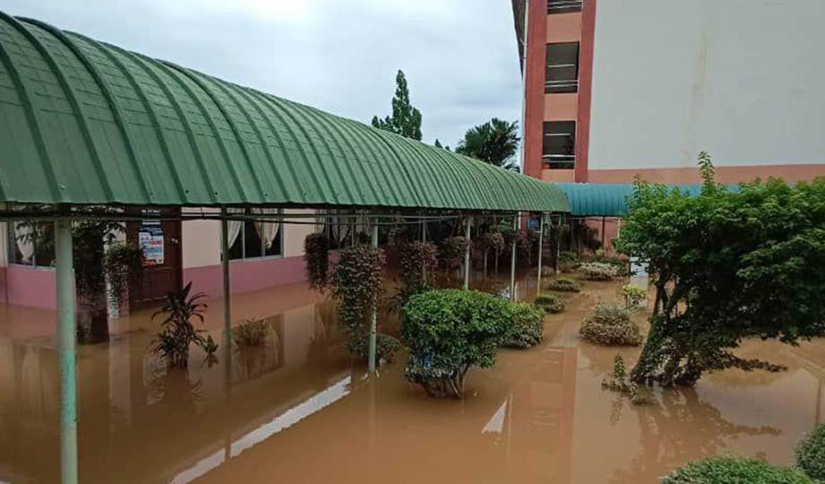 KEADAAN sekolah di Sabah yang dinaiki air FOTO Ihsan Jabatan Pendidikan Negeri Sabah