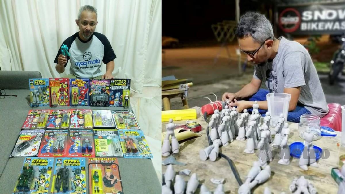 ANTARA mainan yang dihasilkan Wan Muhammad Aznan yang menjadi 'kegilaan' pengumpul mainan dewasa. FOTO ihsan pembaca 