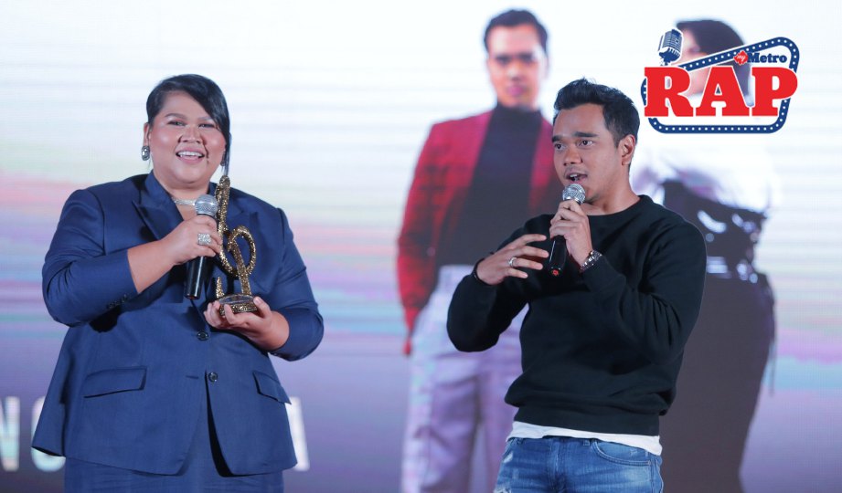 SHERRY dan Alif ketika sidang media Anugerah Juara Lagu ke-32, baru-baru ini. FOTO Nurul Syazana Rose Razman.