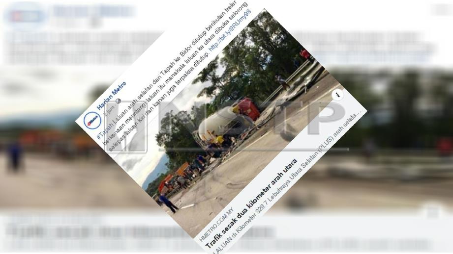 LAPORAN portal berita Harian Metro