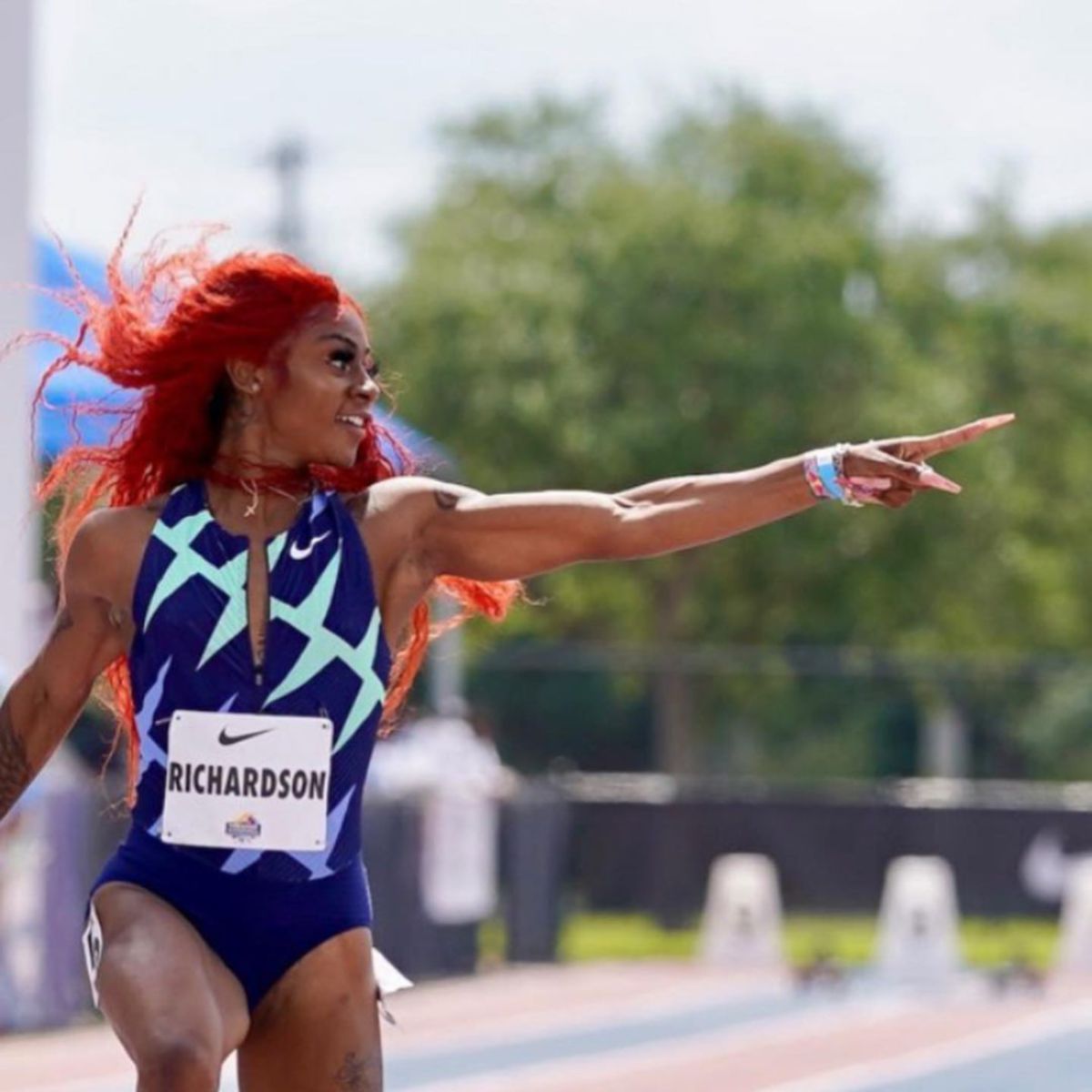 KEMENANGAN Sha'Carri dalam acara 100m ditarik selepas positif doping. FOTO Instagram