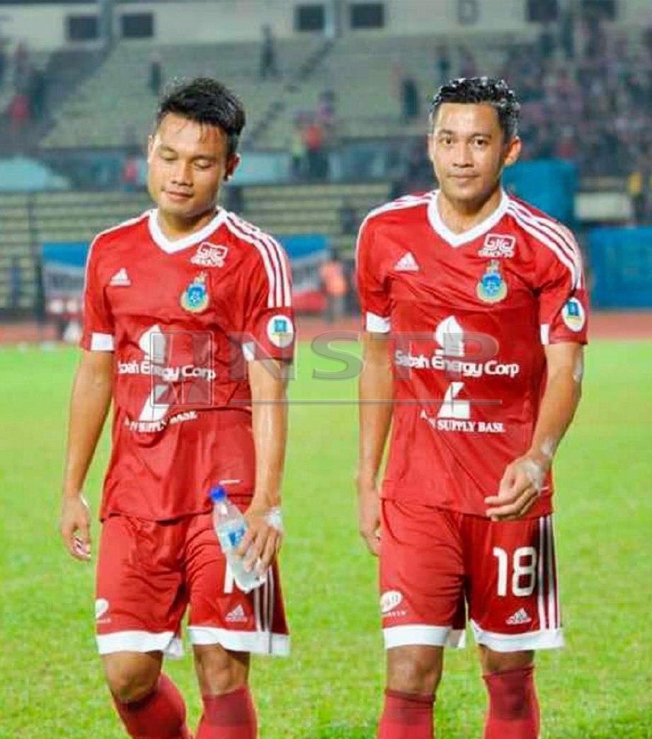 SHAFUAN (kanan) ketika bermain bersama TCFC. FOTO Ihsan Shafuan Adli Shaari.