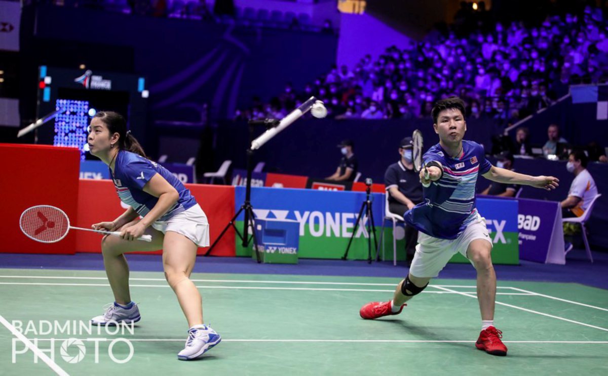 SHEVON (kiri) dan Soo Huat tewas kepada pasangan dari Denmark. FOTO Badminton Photo