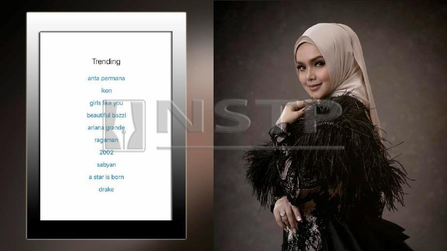 Lagu Anta Permana berada pada kedudukan teratas. FOTO Ihsan Siti Nurhaliza Production Sdn Bhd
