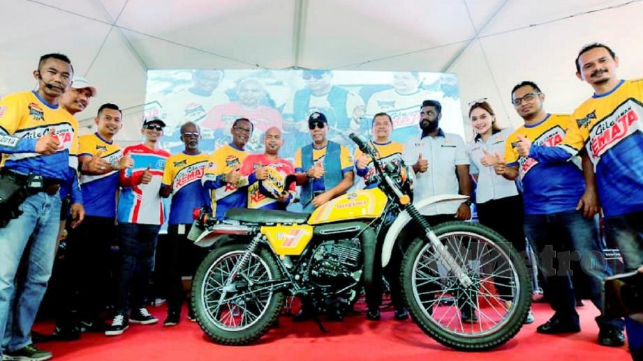 RETROMANIA Grand Gathering 2019 (RGG’19) cipta Malaysia Book of Records (MBOR) selepas menghimpun 343 buah motosikal Scrambler dari era 70an hingga 90an di Dataran Pantai Morib, Kuala Langat. fOTO Faliq Lajim