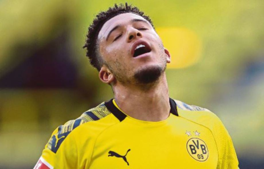 SANCHO cemerlang bersama Dortmund. FOTO AFP 
