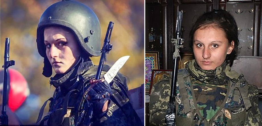 Anastasia Slobodyanyuk Igorevna yang menggunakan gelaran Snow White, penembak tempat pemberontak pro-Russia di Ukraine. - Foto DM