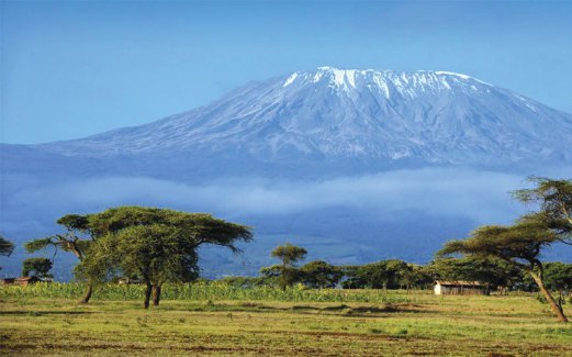 GUNUNG Kilimanjaro tertinggi di Afrika.